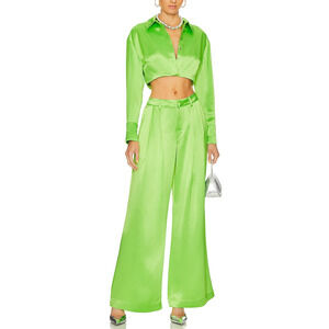 Retrofete Vibrant Lime Punch Barreto Size M Blouse